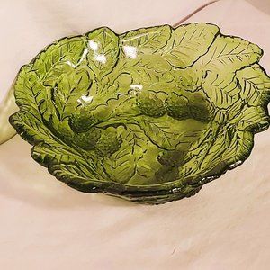 Vintage 1970's Indiana Glass Bowl - Loganberry Leaf Pattern